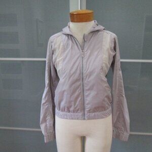 Lululemon Hooded Mesh Detail Zip Through Windbreaker Jacket